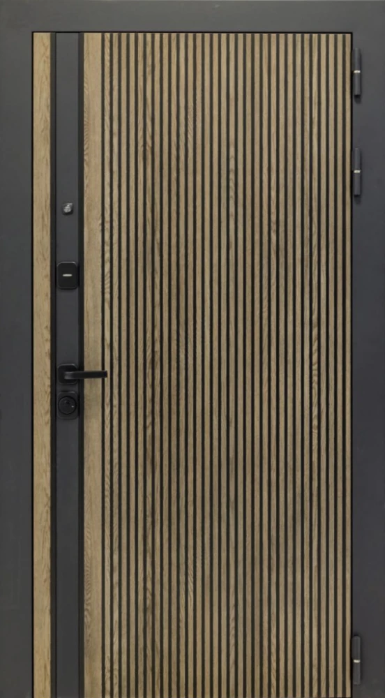 Входная дверь ДвериПРО Росна Алиса (16мм, ПВХ Ясень белый, зеркало) DPRO222043 внешняя сторона