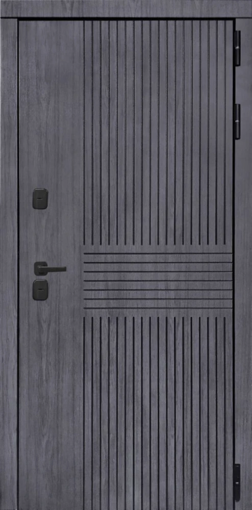 Входная дверь ДвериПРО Берген Без фрезеровки Дуб пацифик горизонт DPRO226473 внешняя сторона